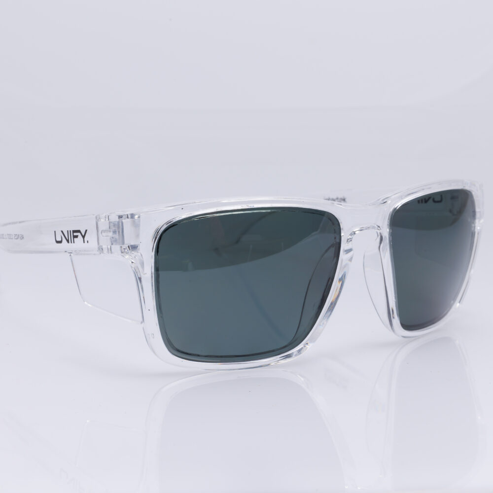 Buy our incognito clear Polarized safety glasses